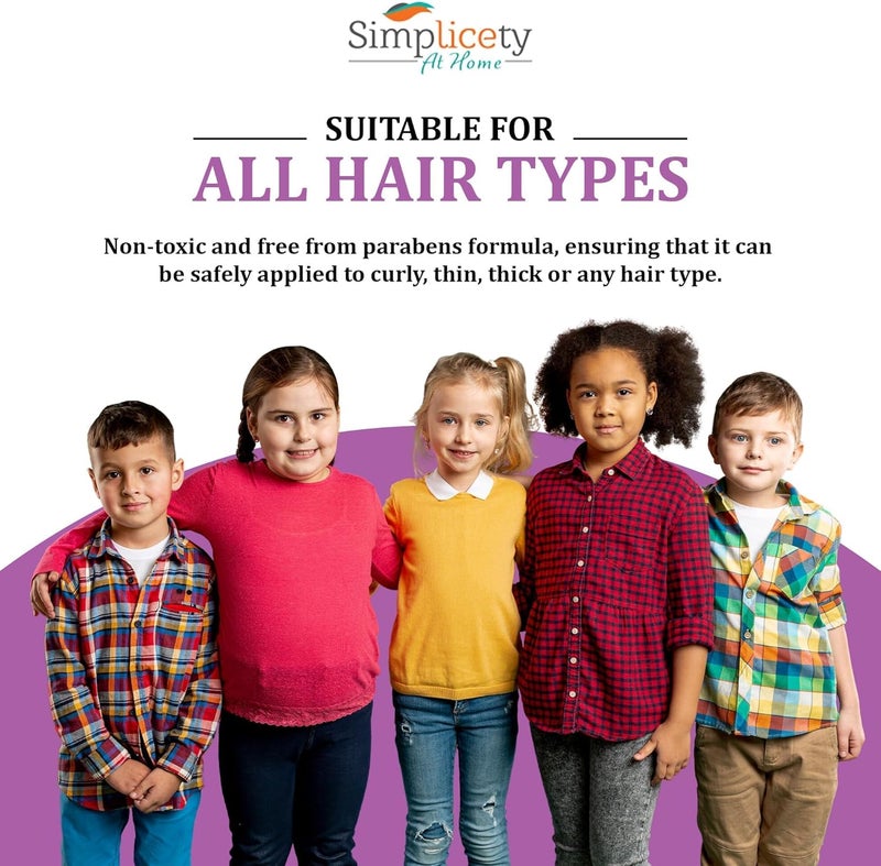SIMPLICETY ® Lice Prevention Spray for Kids Hair (8 Fl Oz), All Natural Ingredients Lice Spray Treatment, Highly Effective Against Head Lice, Terminates Eggs, and Nits from All Hairs (Lavender) - Image 4